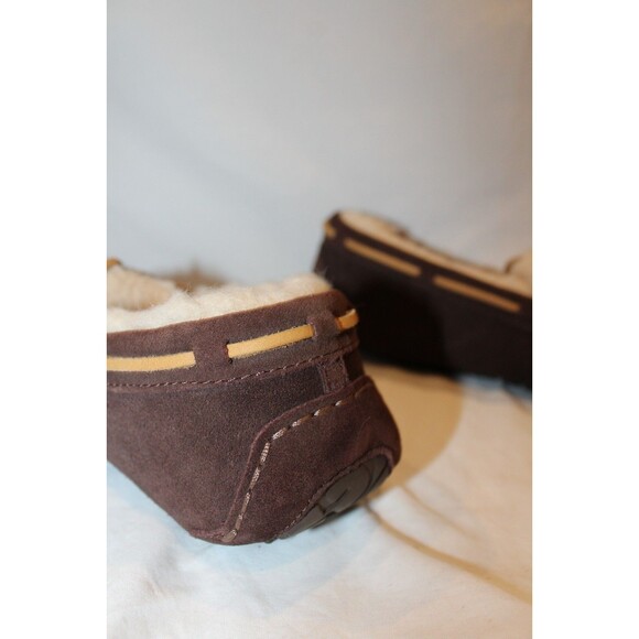 UGG Australia Olsen Tie Slip-On Loafer Slippers Men's Expresso Brown 8 NEW - Picture 3 of 6